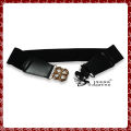 Design de ceinture en cuir noir, ceinture diamante élastique